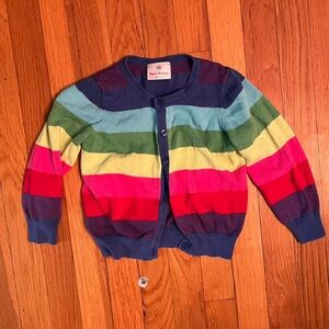 Hanna Andersson rainbow stripe cardigan sweater size 100 / 4